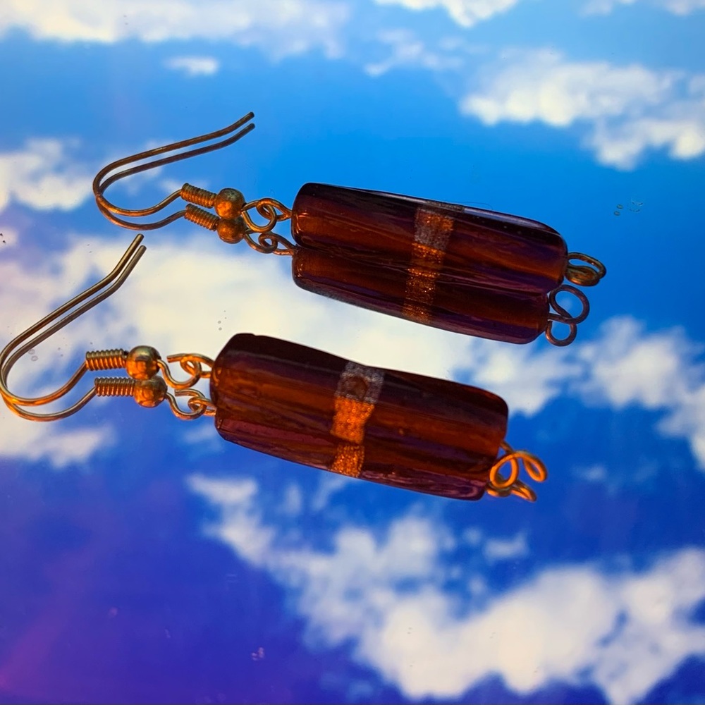 purple earrings